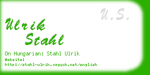 ulrik stahl business card